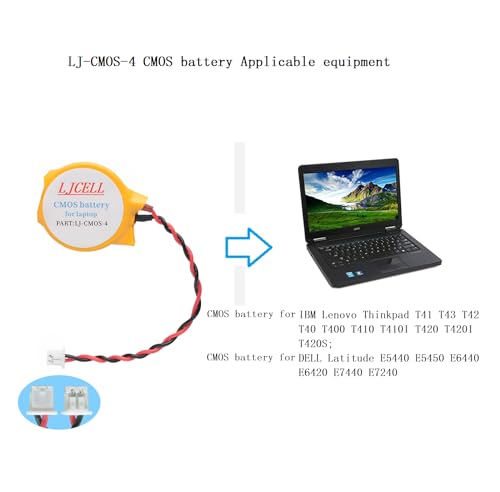 3 Pcs Cmos Battery for Dell Latitude E5440 E5450 E6440 E6420 E7440 E7240 for Alienware M11x R1 R2 Area-51 M9700 M9750 Laptop Bios Rtc CR2032 Battery with 2 Wire and Connector - size: 3-PACK, style: CMOS-CR2032-4