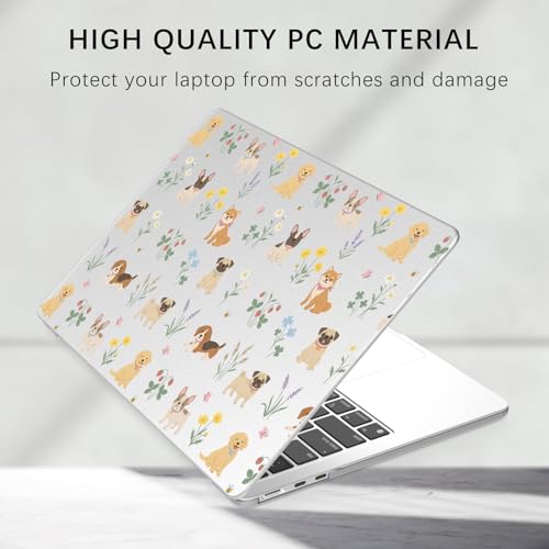 Compatible with MacBook Air 13 inch Case M1 Cute Dog Flower | A2337 A2179 A1932 2021-2018 Release | Protective Hard Shell Matte Cover for MacBook Air 13.3 inch - color: Dog B, size: MacBook Air 13.3 inch M1 A2337 A2179 A1932