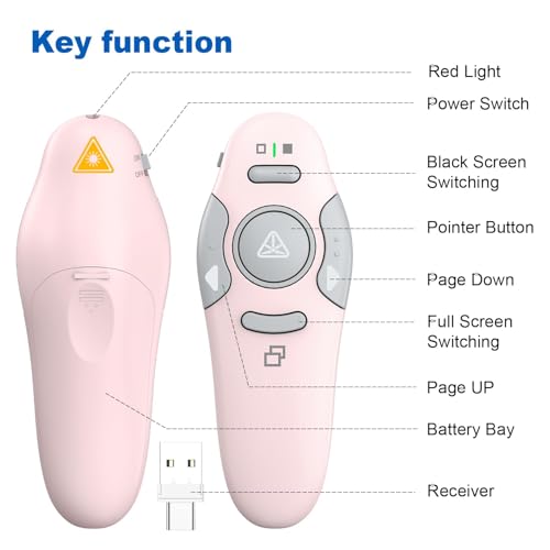 QUI Presenter Remote USB A&C Bundle | One Black & One Pink