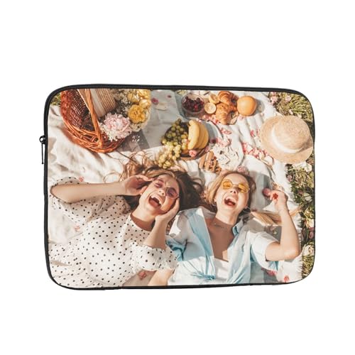 Custom Laptop Sleeve Bag Personalized Laptop Case Add Photo Logo Text Carrying Briefcase Protective Case Computer Notebook Bag (13 inch) - size: 13 inch