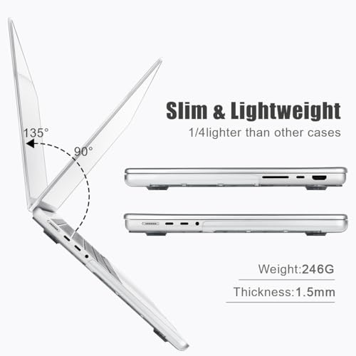 for with MacBook Pro 14 inch Case 2026-2021 M5 M4 M3 M2 M1 Pro/Max A3426 A3427 A3434 A3112 A3401 A2918 A2992 A2779 A2442, Hard Shell with Keyboard Cover+Protective Film, Colorful Flower - color: Colorful Flower