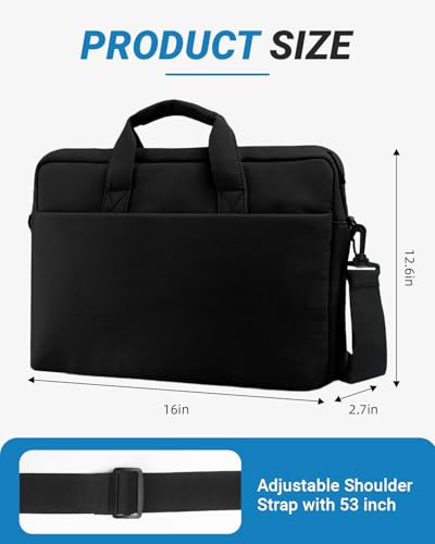 Laptop Messenger Bag with Zippers, Padded Protection, Adjustable Shoulder Strap - color: Pink