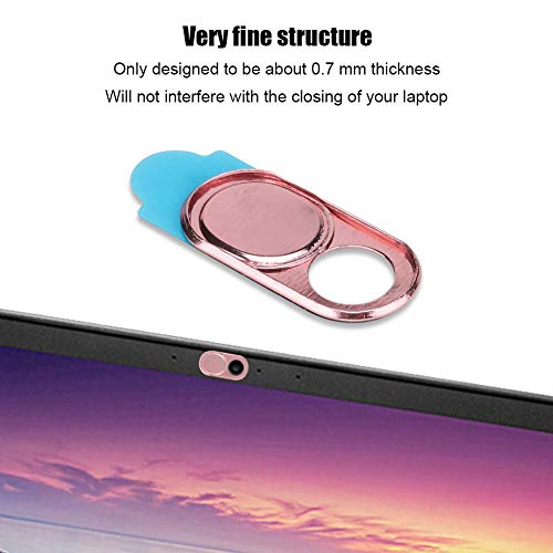 Zopsc Webcam Cover, Ultra Thin Metal Privacy Slider | Anti Hacking Lens Protector for Laptops, Tablet Privacy Slide for Smartphones, 3 Pack Mixed Black Silver - color: pink