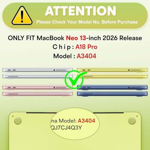 May Chen Compatible with MacBook Neo 13 inch Case 2026 Model A3404, Plastic Hard Shell,Keyboard Cover,Screen Protector,Dust Plug, for MacBook Neo 13" with A18 Pro Chip, Citrus Polka dot - color: Citrus Polka dot
