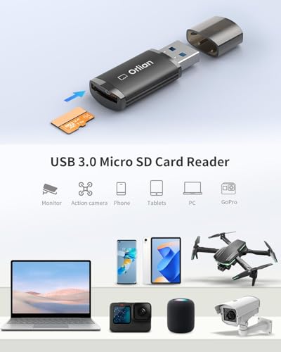 10 Pack USB 3.0 Micro SD Card Reader, 5Gbps Speed SD Card Adapter, Menory Card Reader Compatible with Windows, MAC MacBook Pro/Air, Android and More, Black(10 Pack) - size: 10 Pack