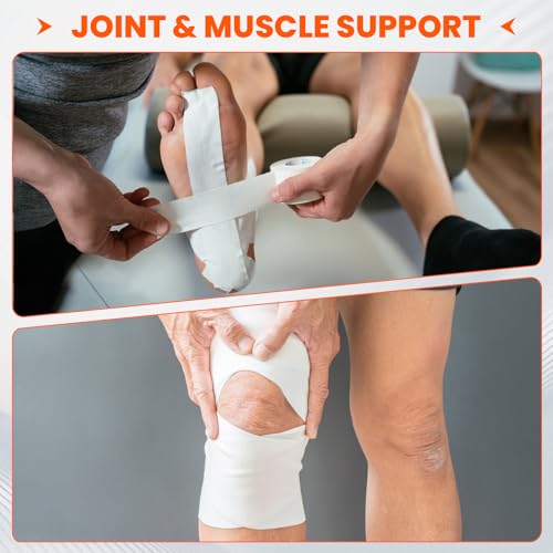 TENKAIWICK White Athletic Tape 16Pk, 1.5"x160Yds, Ankle/Wrist Support, for Soccer/Football - size: 16P