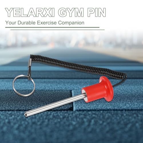 Gym Pin Weight Stack Pin Strength Training Lifting Equipment Replacement with Pull Rope Fitting for Club - color: Red, size: 0.4 x 3.1 Inch