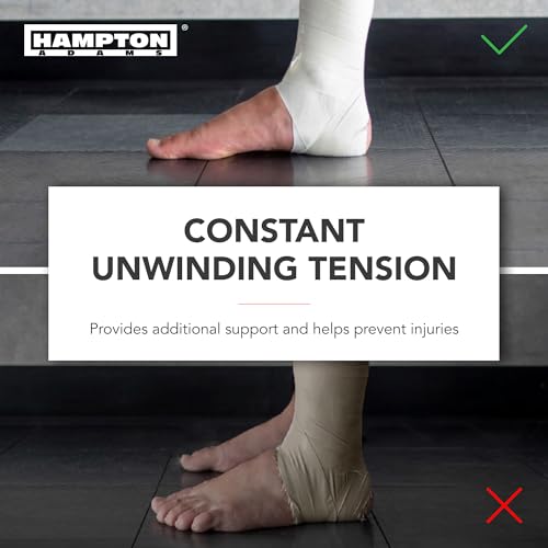 Hampton Adams | As Seen on Shark Tank | Original Sports Medical Athletic Tape (8-Pack) | 45ft Rolls | No Sticky Residue Easy Tear | for Athletes Trainers First Aid Injury Wrap | Ankles Wrist - color: White