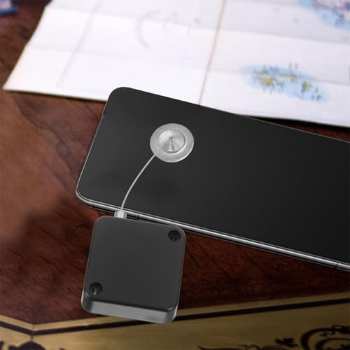 3pcs Retractable Anti Theft Cable Lock Security Pull Box with Steel Wire 1m Length and Locking End Cap for Laptop Tablet Phone Safety
