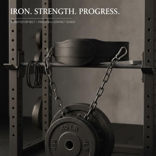 Weighted Dip Belt with Iron Chain for Pull Ups and Dips, Heavy Duty Strength Training Attachment (1 PC) - size: 3.94 x 3.15 x 1.18 in