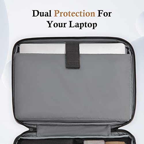 bagasin 14 Inch Laptop Sleeve Case TSA Friendly | Laptop bag fits MacBook Air 15.3, Water-resistant - color: Gray, size: 14