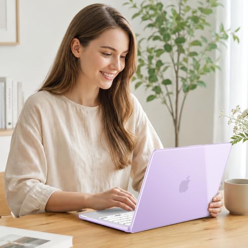 May Chen for MacBook Neo 13 inch Liquid Retina Display ((2026 Release A3404), Slim & Lightweight Protective Case with Screen Protector&Keyboard Cover&Dust Plug, Crystal Purple - color: Crystal Purple