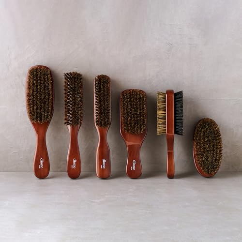 Diane Premium 100% Boar Bristle 2-Sided Club Brush for Men, Medium Firm Bristles for Thick, Curly or Coarse Hair, Mens Brush for Detangling, Smoothing, Wave Styles, Soft on Scalp, Restores Shine - style: 2-Sided Club Brush