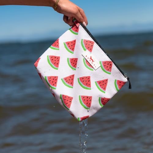 SCOUT Go Getter Pouch- Water-Resistant, Toiletry Bag - Pool | Features a convenient finger loop and zips closed. Folds flat, and easily wipes clean. Perfect for the beach and pool - color: Pool