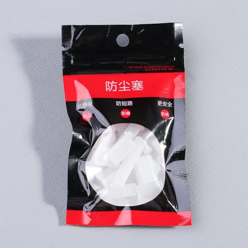 13Pcs/Set Protective Silicone USB RJ45 Port HDMI Interface Cover Anti-Dust Plug Dust Stopper Computer Accessories Dustproof Cover(Black) - color: black