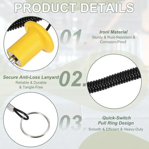 Gym Pin Weight Stack Pin Strength Training Lifting Equipment Replacement with Pull Rope Fitting for Club - color: Yellow, size: 0.4 x 4.1 Inch