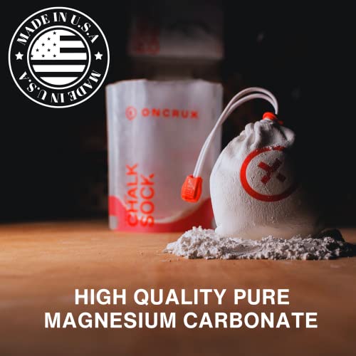 Chalk Sock 2 oz - Premium Refillable Chalk Ball - Made in USA - Performance Grade Grip Enhancer for Weightlifting, Rock Climbing, Gymnastics, Disc Golf and More