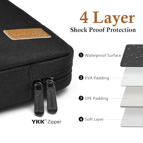 bagasin 17 17.3 Inch Laptop Sleeve Case | Slim, TSA-friendly laptop bag with handle, water-resistant & durable. Fits HP, Dell, Lenovo, Asus 17-17.3 inch notebooks - color: Black, size: 17
