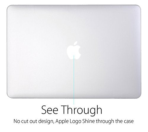 UESWILL 2in1 Smooth Soft-Touch Matte Hard Shell Case with Silicone Keyboard Cover Compatible with MacBook Pro 15 inch with CD-ROM (Non-Retina) (Model A1286) + Microfibre Cleaning Cloth, Clear - color: Clear, size: MacBook Pro 15" (CD-ROM)