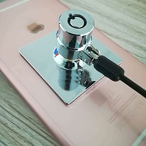 Adhesive Security Plate with Slot for Cables to Lock Down Laptops, Tablets, Monitors and Other Devices (2Pcs Silver)