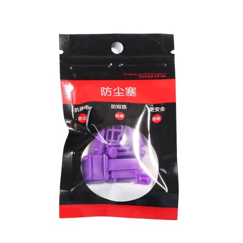 13Pcs/Set Protective Silicone USB RJ45 Port HDMI Interface Cover Anti-Dust Plug Dust Stopper Computer Accessories Dustproof Cover(Purple) - color: purple
