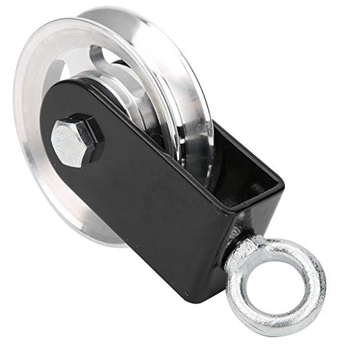 Fitness Equipment Bracket Stainless Steel Pulley, Hanging Wheel DIY Accessory, Mute Pulley with Bearing for Lifting, Rotating Top Ring and Soft Rollers, Durable Rust - Proof Fitnes