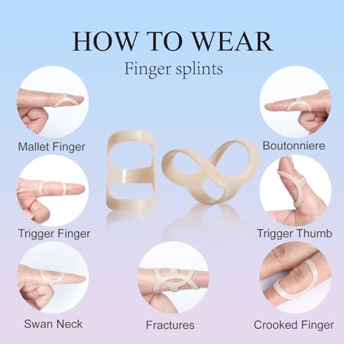 Oval Finger Splint 8 pcs, Finger Splints for Arthritis, Mallet Finger, Trigger Finger Splint, hypermobility(EDS) finger For Thumb/Middle,/Index/Pinky or Ring Finger (Large(5,6,7,8,9,10,11,12)) - size: large(5,6,7,8,9,10,11,12)