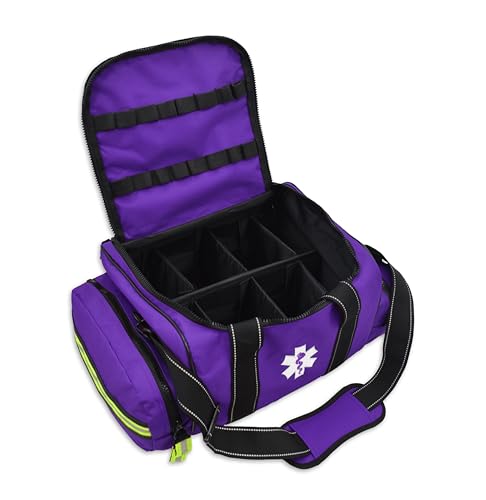 Lightning X Customizable Large EMT Medic First Responder EMS Trauma Jump Bag w/Embroidered Name - PURPLE - color: PURPLE