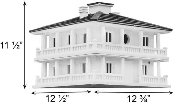 Clubhouse Bird House with Decorative Post Mounting Bracket
