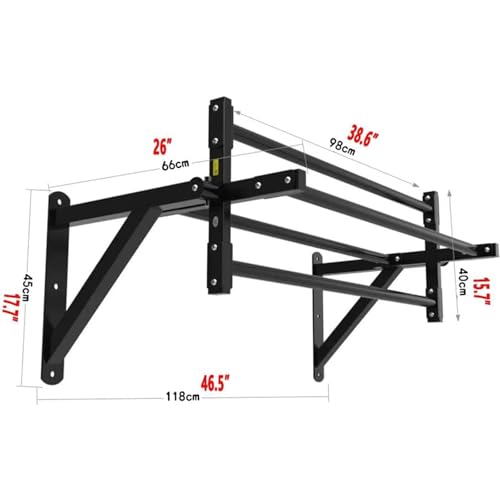 Rotating Parallel Bars for Rock Climbing, Wall Mounted Pull-Up Bar, Indoor Strength Training Fitness Equipment, Maximum Load Capacity 300 Kg
