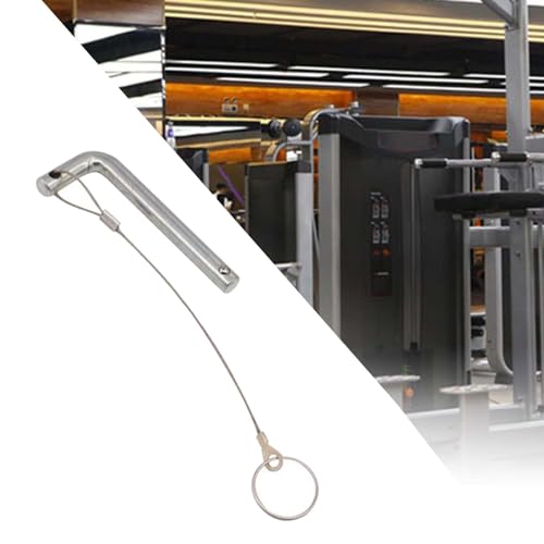 Weight Stack Pin with Pull Rope Portable Heavy Duty L Shaped Handle Weight Loading Pin for Fitness Device Accessories - size: 10mmx65mm