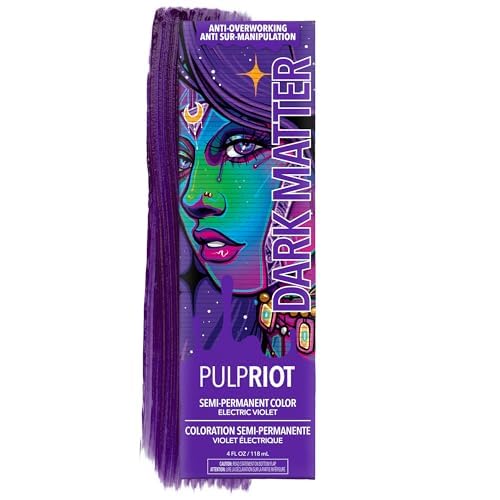 Pulp Riot Dark Matter Semi Permanent Hair Color – Electric Violet, 4 oz