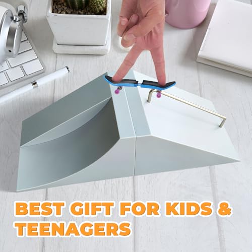 DYNWAVE Mini Finger Skateboard Ramp Gifts Finger Toy Multifunctional Training Props Hand Eye Coordination Accessories Sturdy Portable, Ramp - size: Ramp