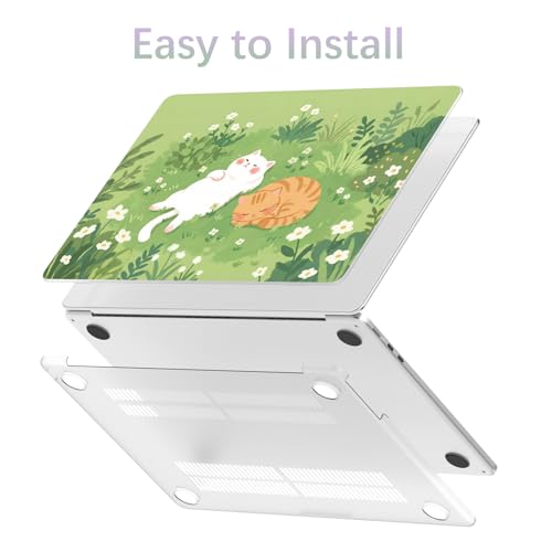 Compatible with MacBook Air 15 inch Case Cute Cat Flower | M5 M4 M3 M2 2026-2023 Release A3448 A3241 A3114 A2941 | Kitten Protective Hard Shell Matte Cover for Mac Air 15.3 inch - color: Cat G, size: MacBook Air 15 inch