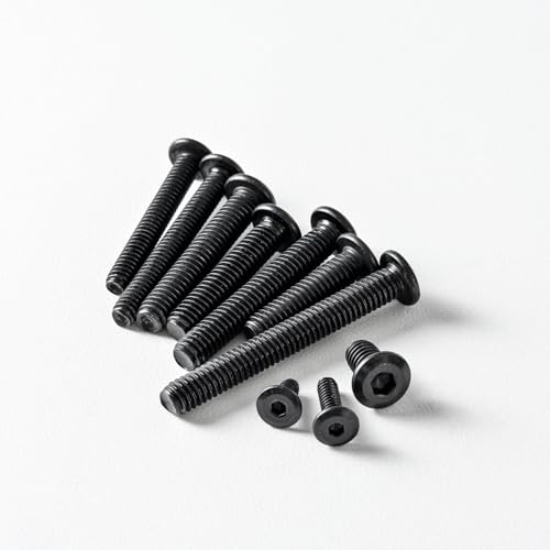 3/16-24 x 1-3/4" (30 Pack) Flat Head Hex Socket Cap Screws Bolts, Black Oxide 304 Stainless Steel 18-8, Hex Drive, Bright Finish, Fully Machine Thread - size: 3/16-24 x 1-3/4"
