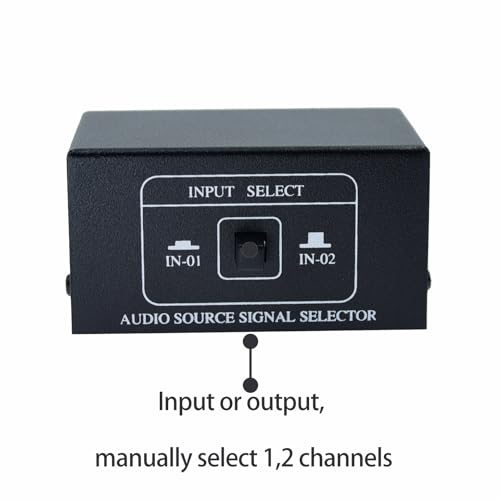 2 in 4 Out or 4 in 2 Out Audio Sound selector RCA Female Stereo Channel 2 Splitter switcher Box Switching No External Power No Noise - size: 2way-rca
