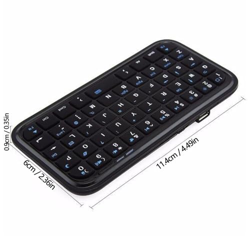 Portable Wireless Keyboard, Multi Device Bluetooth Slim Wired Keyboard with Silent Keys for Wins MacOS Phone Tablet Laptop (Backlit Black)