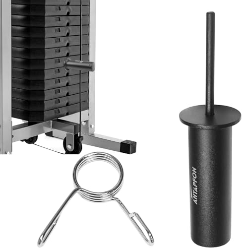 AHTAPFON Weight Stack Pin with 1 x Spring Collar,Weight Extender Pin,Fits Add 2" Weight Plates for Cable Machine,Fitness Equipment for Home Gym - size: 8×110mm-150mm-Rod