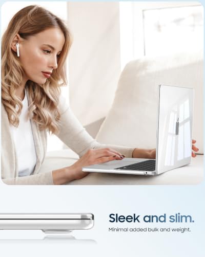 Fintie Case for MacBook Air 13 inch A3449/A3240/A3113/A2681 2022-2026 | M2/M3/M4/M5, Snap On Hard Shell, Full Port Access, Easy On/Off, Lightweight, Crystal Clear - color: Soaring Pig