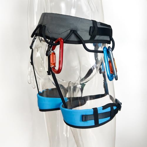 Climbing Harness, Mountaineering Rock Climbing Harness, Men Women Tree Ice Climbing Half Body, Safety Belt Rappelling - size: Small