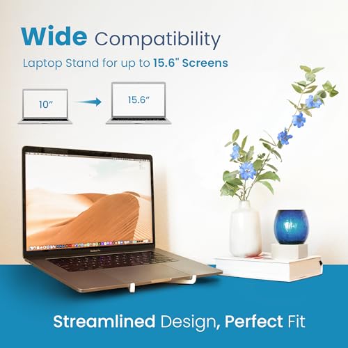 Portable Laptop Stand - Adjustable Foldable Riser, 10-16" (Black) - color: Black