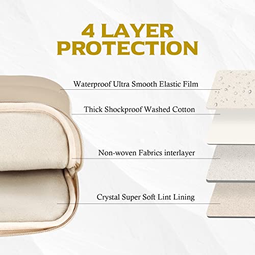 Bagasin 13.3 14 Inch Laptop Sleeve Case for MacBook Pro 14 | Compatible with MacBook Pro 14 M1-M5 2026, Fits HP Dell ASUS Lenovo 13.3-14 inch notebooks - color: Apricot yellow, size: 13-13,3