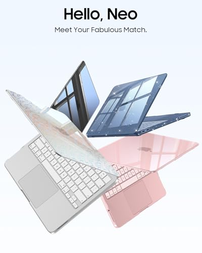 Fintie Case for MacBook Neo 13 Inch A3404 2026, Crystal Laser Bow | Snap-On Hard Shell Cover, Ultra-Thin, Slim Fit, Lightweight - color: Crystal Laser Bow