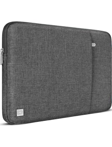 DOMISO Laptop Case Laptop Sleeve Cover Compatible with 14 inch MacBook Pro M4/M3/M2/M1 Pro/Max 2024-2021, Compatible with 13.3 inch HP Dell ASUS Notebook, Water-Resistant Bag with Pocket, Dark Grey - color: Dark Grey, size: 13-13.3 inch