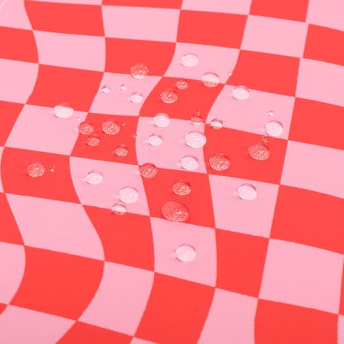 Pink Checkered Laptop Sleeve Case with Handle and Pockets for MacBook Pro 16 and 15 Inch,15.6 Inch Laptop - color: Pink Checkered, size: 15 inch-15.6 inch