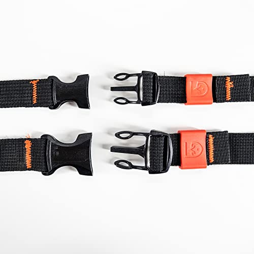 GEAR AID Utility Straps with Side-Release Buckle, Secure and Compress Camping, Biking, Hunting, Boating Gear, 3/4" Width, 40" Length - size: 3/4" x 40", style: 2 Straps