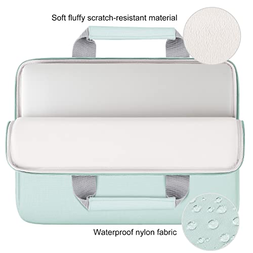 DOMISO 14 inch Laptop Case Sleeve Protective Cover Compatible with MacBook Air 15 M4 M3 M2,MacBook Pro,14-15 inch HP Dell ASUS Lenovo Chromebook,Waterproof Computer Bag with Handle,Mint Green - color: Mint Green, size: 14 inch