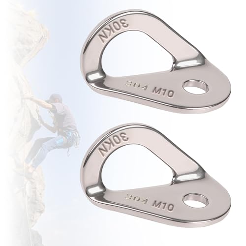 Climbing Bolt Hanger - Stainless Steel Rock Climbing Anchor Bolt Outdoor Gear Rescue Hammock Installation, Fits for Bolt, 2PCS - size: 30KN, style: M10
