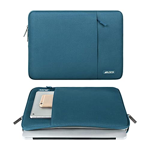 MOSISO Laptop Case 12.3 inch, 11-11.6 inch Laptop Sleeve Bag with Pocket | Compatible with MacBook Air 11.6, Acer HP Dell Lenovo Samsung, Surface Pro, Polyester Vertical Computer Bag, Deep Teal - color: Deep Teal, size: 12.3 inch