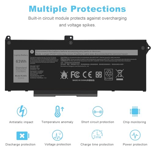 Fancy Buying RJ40G 005R42 0WK3F1 0M3KCN M033W 01K2CF Laptop Battery Replacement for Dell Latitude 15 5520 Latitude 14 5420 Precision 15 3560 Series 075X16 WY9DX P137G P137G001 P104F P104F001 - size: 9.64*3.78*0.23inch